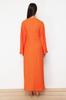 Женское модное новое платье в хиджабе оранжевое трикотажное платье с испанскими рукавами