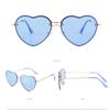 Prom UV Protection Heart Glasses Sun Glasses Heart-Shaped Sunglasses Pink Hippie Sunglasses Rimless