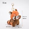 Cute Raccoon Plush Pendant Keychain 3D Eyes Lovely Long Tail Raccoon Plushies Ornament Backpack Accessorie Gift