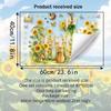 Sunflower Wall Decals Removable Self-Adhesive Yellow Butterfly Stickers for Bedroom Living Room Garden Fence Decor