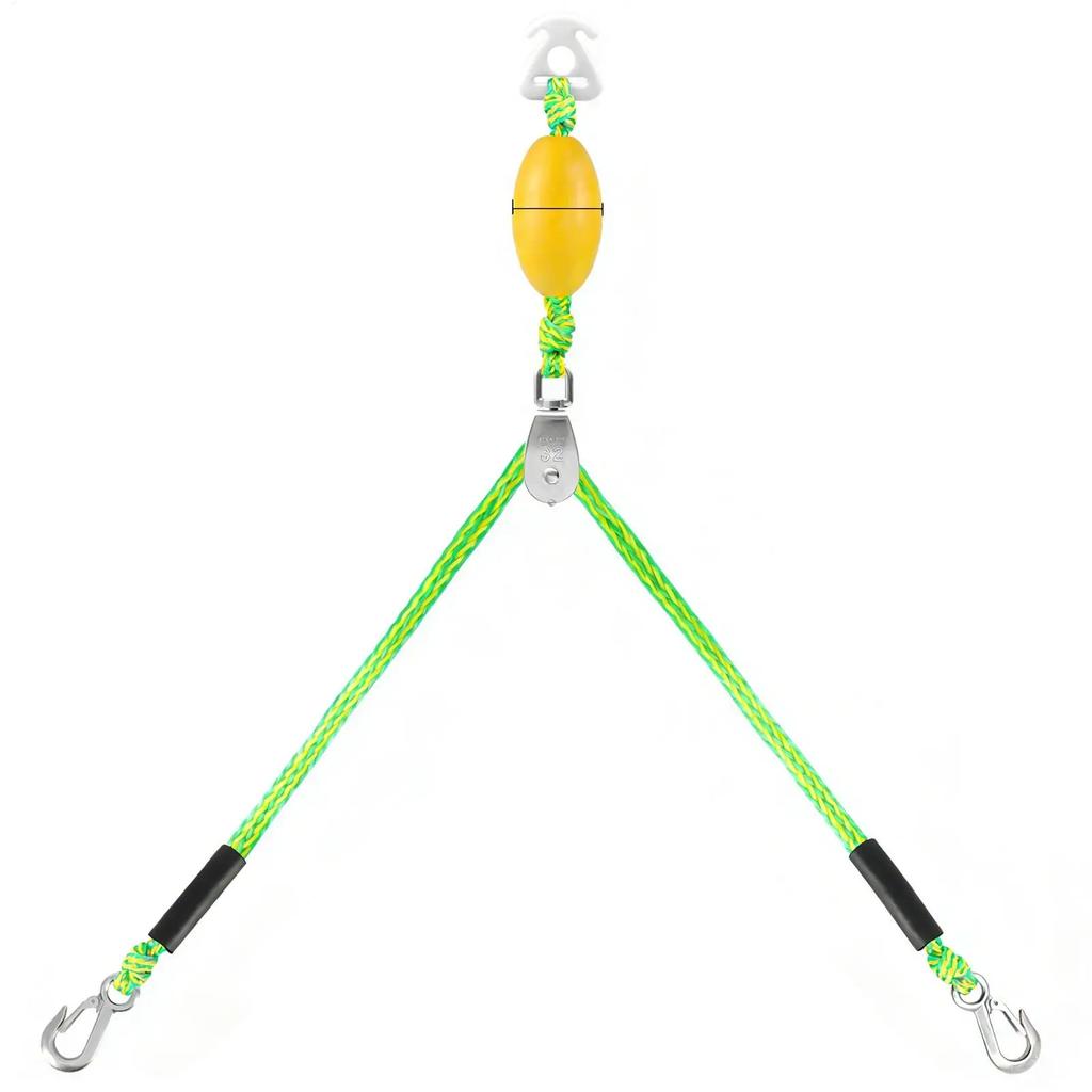 17FT Heavy Duty Boat Tow Rope with 2 Hooks, Floating Ski Harness for Wakeboarding Tubing, Water Sports Towing Line