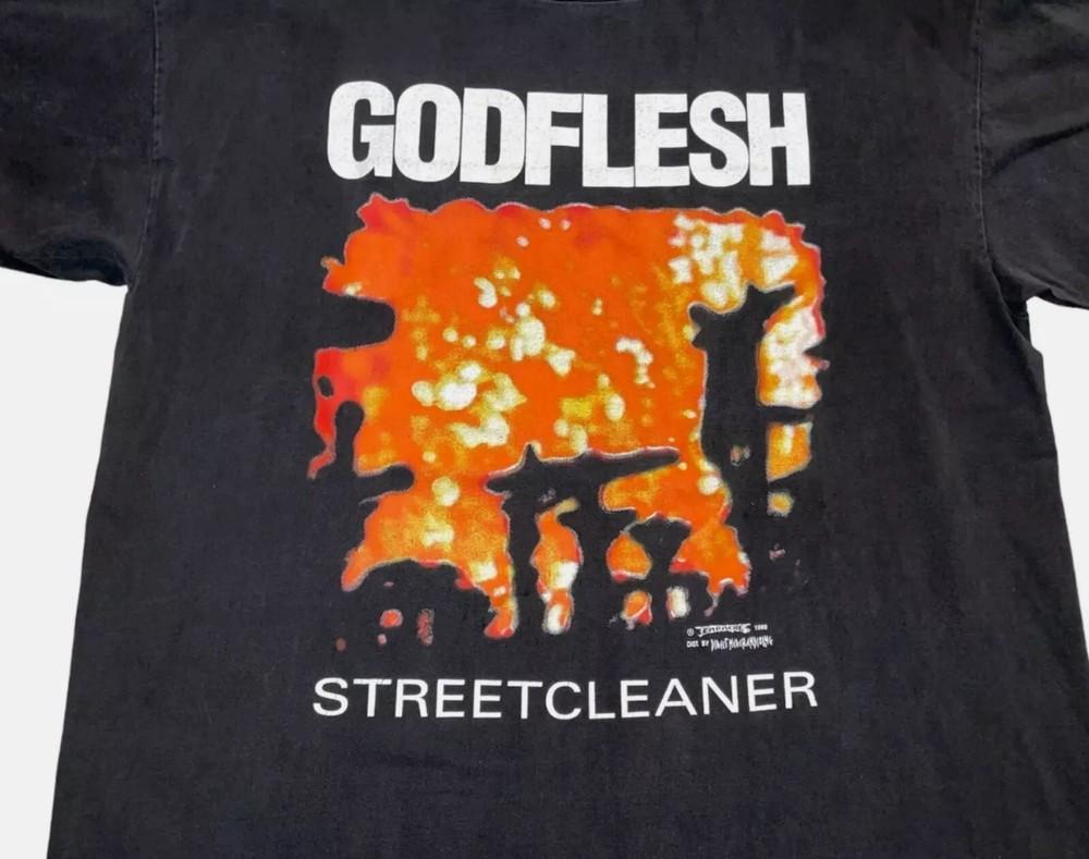 1990 Godflesh Streetcleaner Short Sleeve Black All Size Shirt