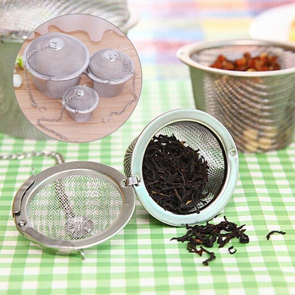 Kitchen Teakettle Spice Strainer Mesh Filter Herbal Infuser Tea Ball Stainless Steel