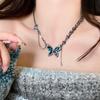 New Heavy Industry Punk Butterfly Necklace Exquisite High-end Light Luxury Niche Collarbone Chain Versatile Temperament Jewelry