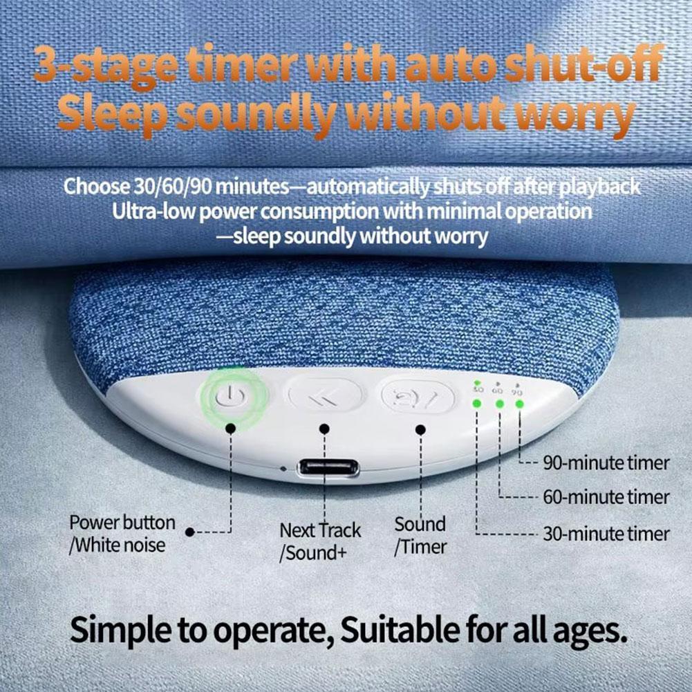 Bedside Sleep Aid Speaker Professional Harman Tuning Technology Under-pillow Speaker Bluetooth 5.4 HiFi Stereo Sound