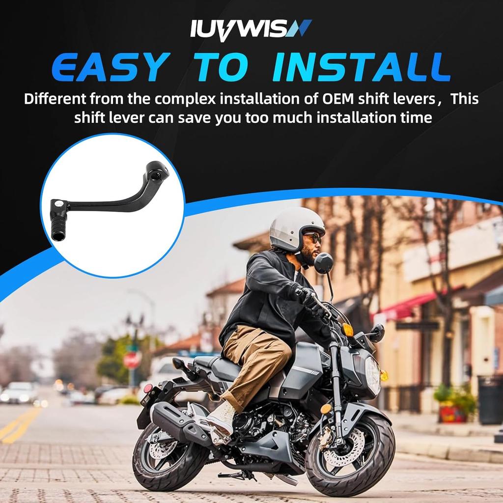 Motorcycle Folding Gear Shifter Shift Lever CNC For Grom MSX 125 2013-2024 Grom Clone Boom Vader 125 BD125 SR6 Black