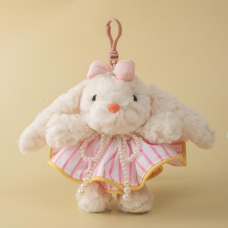 Cute Plush Bunny Bag Charm With Long Fur Material For Couples Gift
