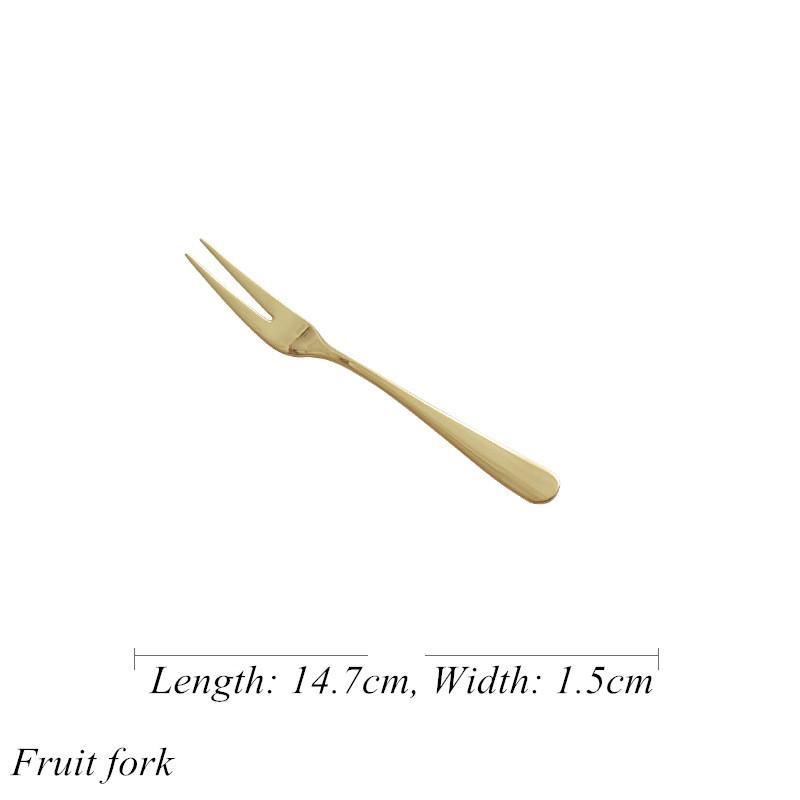 Роскошная золотая посуда из нержавеющей стали, нож, вилка, ложка, стейк, рыбный ужин, десерт, салат, кофе, столовая