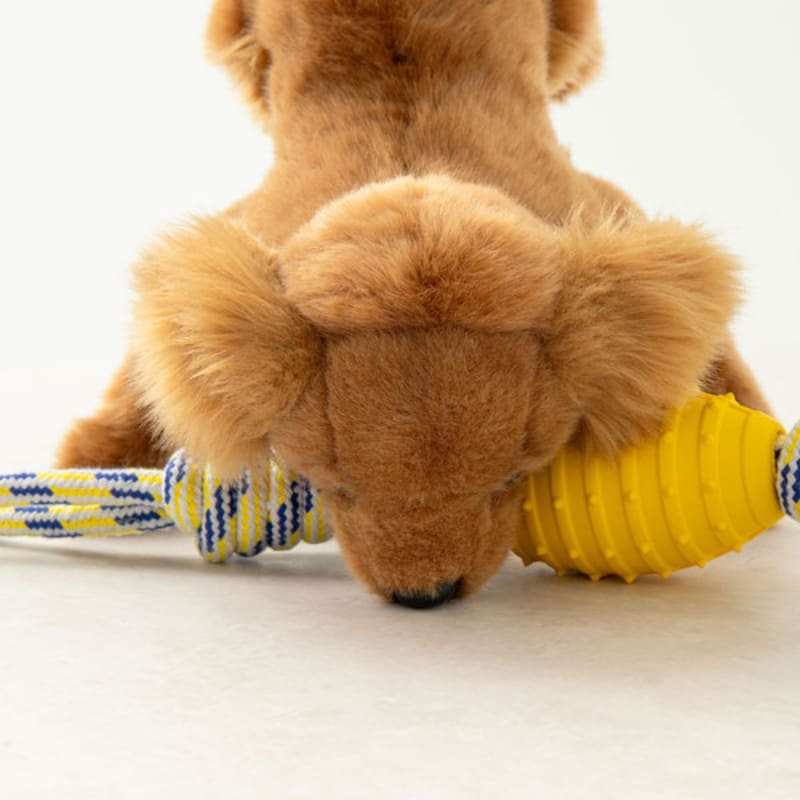 [Питомцы] Желто-синий веревочный мяч