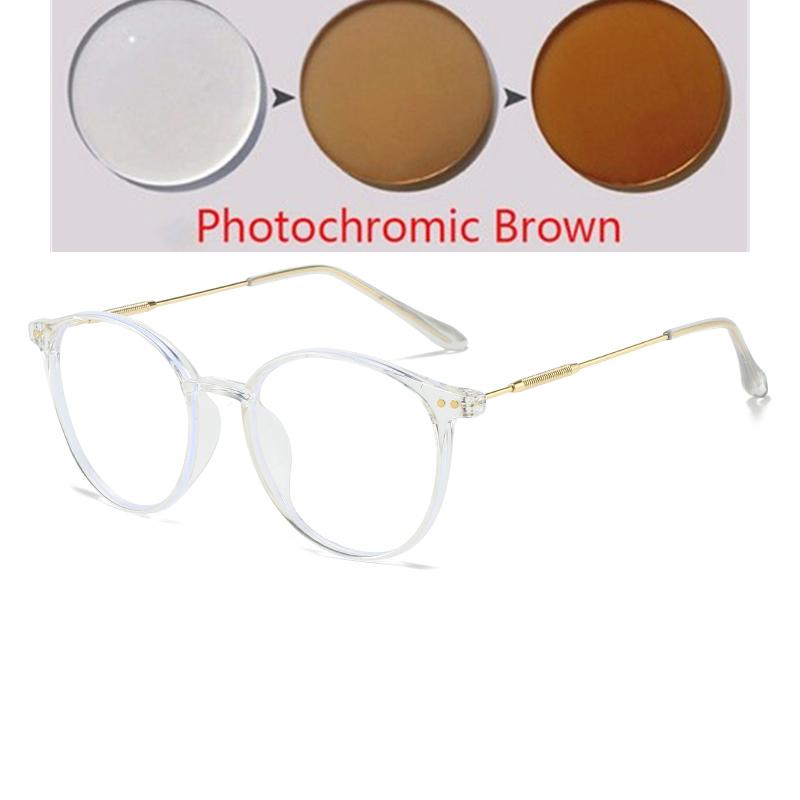 0 -0.5 -0.75 To -4.0 Women Men TR90 Oval Prescription Glasses With Cylinder Literary Nearsighted Glasses For Students Look Far