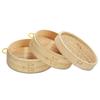 Anti-scald with Handle Fish Vegetables Buns Making Cooking Kitchen Tool Basket Bamboo Steamer Cage