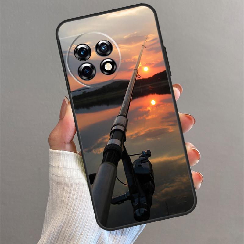 Carp Fish Fishing rod Case For OnePlus 15 15R 13T 13 13R 12 12R 11 10 Pro 8T 10T Nord 5 CE 2 3 4 Lite N20 N30 Cover