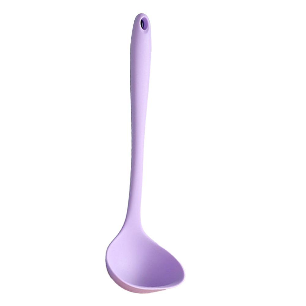 Non-scratch Pan Soup Ladle Round Wide Spoon Head Kitchen Utensil Non-stick Spoon Daily Cooking