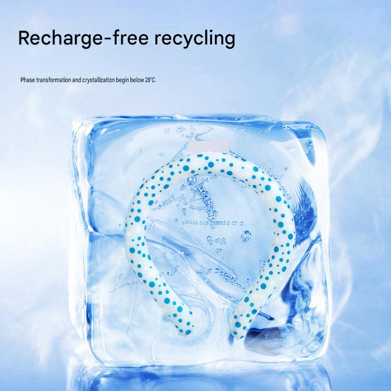 Summer Cooling Ice Neck Wrap PCM Gel Ice Ring Reusable Neck Cooler for Outdoor Sports Running Hiking