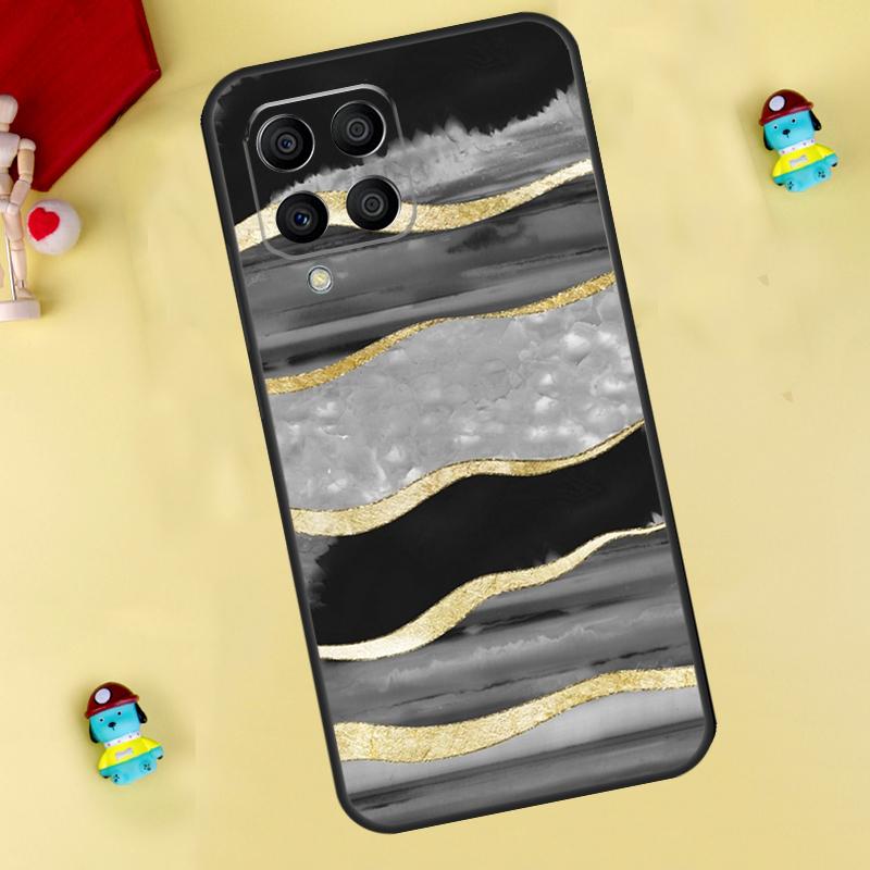 Роскошный чехол-органайзер с золотой фольгой для Samsung Galaxy M35 M55 M15 M11 M12 M13 M14 M06 M16 M36 M56 M31 M53 M32 M52 M34 M54