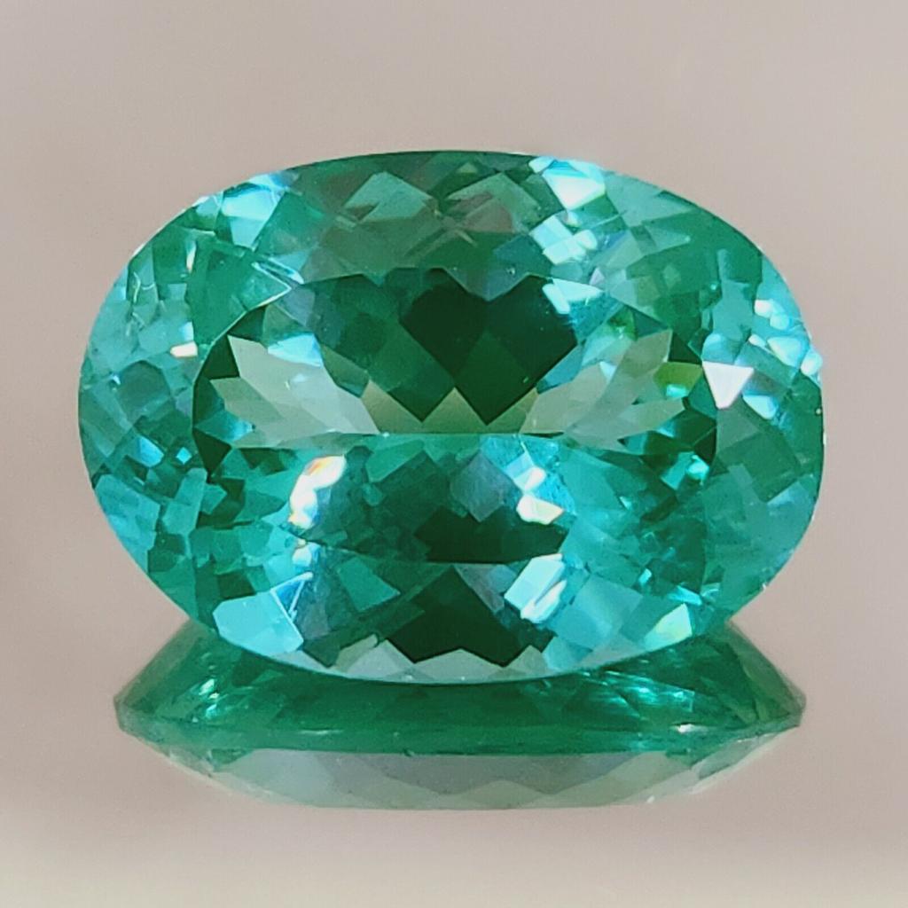 Natural Flawless Green Parti Sapphire Loose Oval Cut Gemstone 19x14 MM v2w46