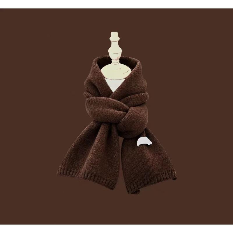 Wool Knitted Scarf Men's and Women's Small Scarf Student Couple Warm Shawl Thickened To Keep Warm