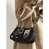 Сумка Женская Звезда Джинсовая Наплечная Подмышечная Сумка Ретро Пуговица Портативная Цепочка Сумка Через Плечо