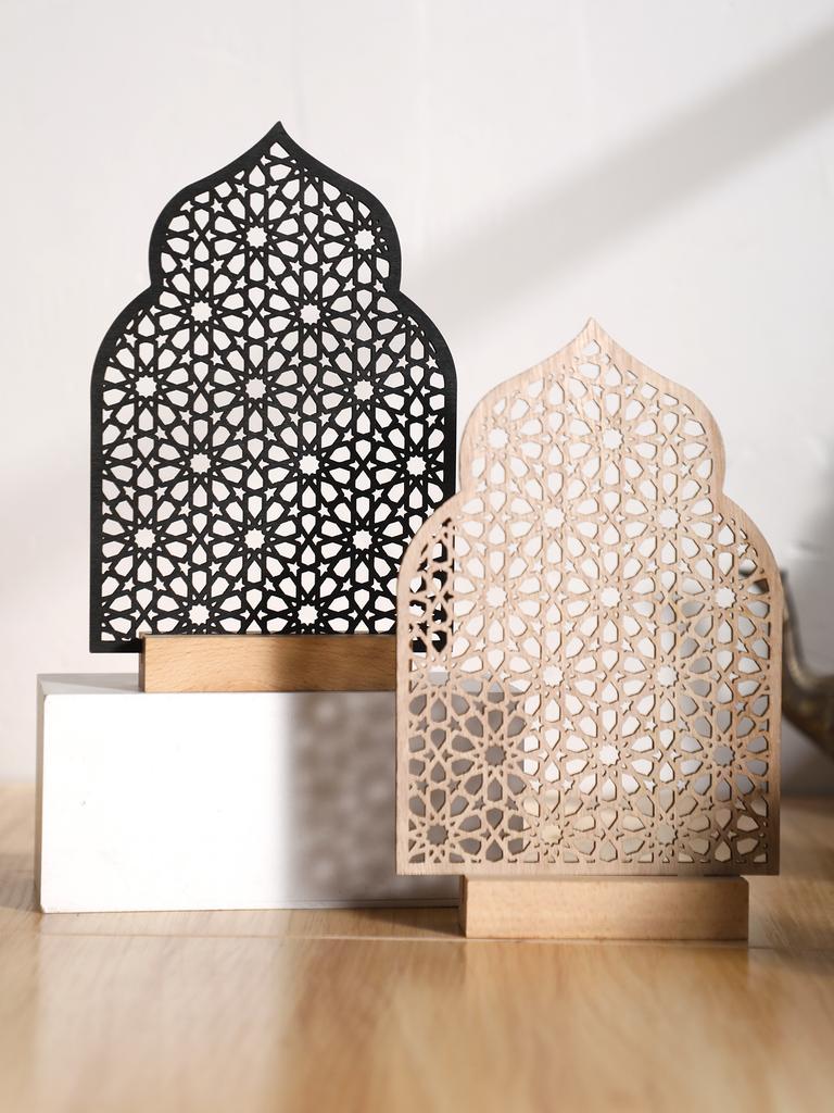 1 шт. Рамаданские украшения Полые деревянные украшения Ид Мубарак Счастливого Рамадана мусульманский декор Рамадан Карим Праздничные украшения