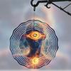 10 Inch Fantasy Wind Spinner 3D Metal Garden Art with Human Eye Design for Indoor Outdoor Decor Thanksgiving Christmas Easter