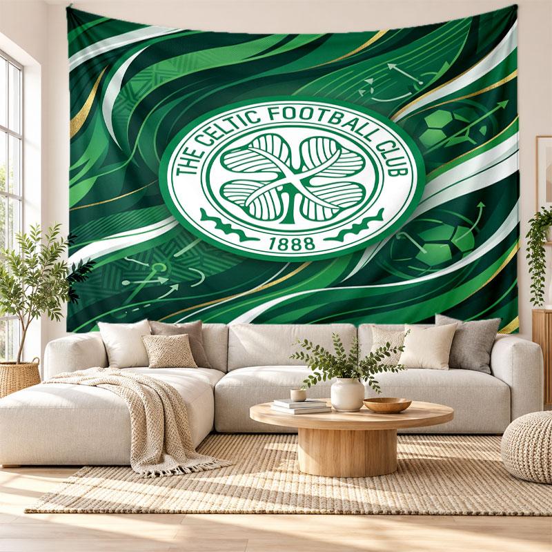 Celtic FC Wall Tapestry, Soft Fabric Wall Hanging, Decorative Backdrop For Bedroom Home Wall Art