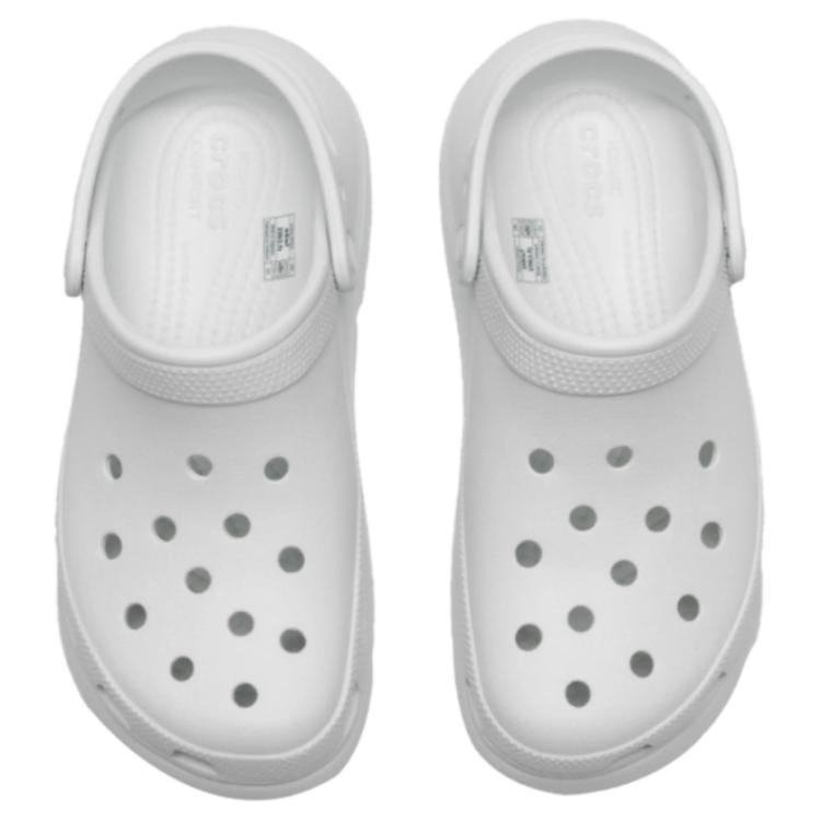 Crocs Crocs Puffs Comfortable and Versatile Simple Commuter Hole Shoes for Men and Women Light Grey