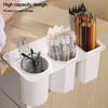 Plastic Self-adhesive Desk Decor Desk Office Storage Box Pen Case Pencil Holder Desktop Organizer