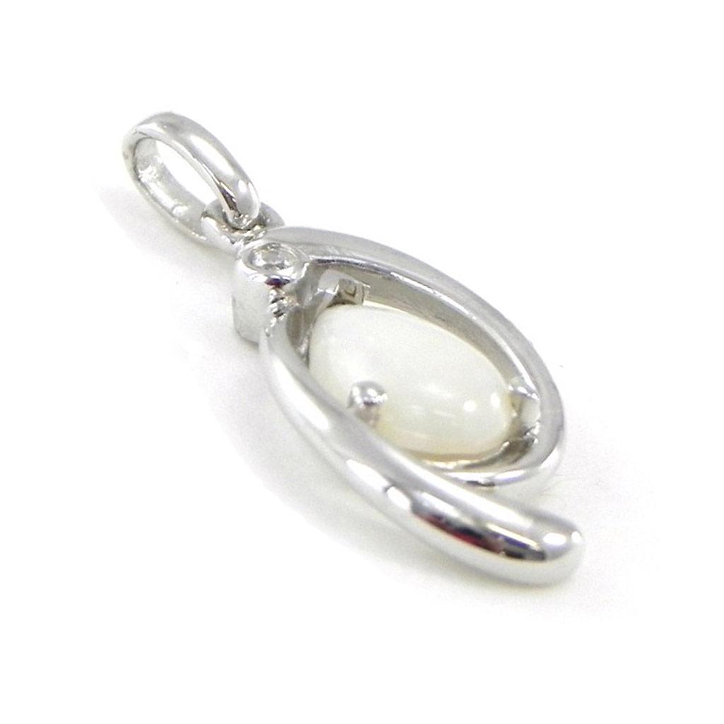 Les Trésors De Lily [I8871] - Artisan Silver Pendant 'Goddess Opal' Silver White (rhodium-plated) - 18x10 Mm