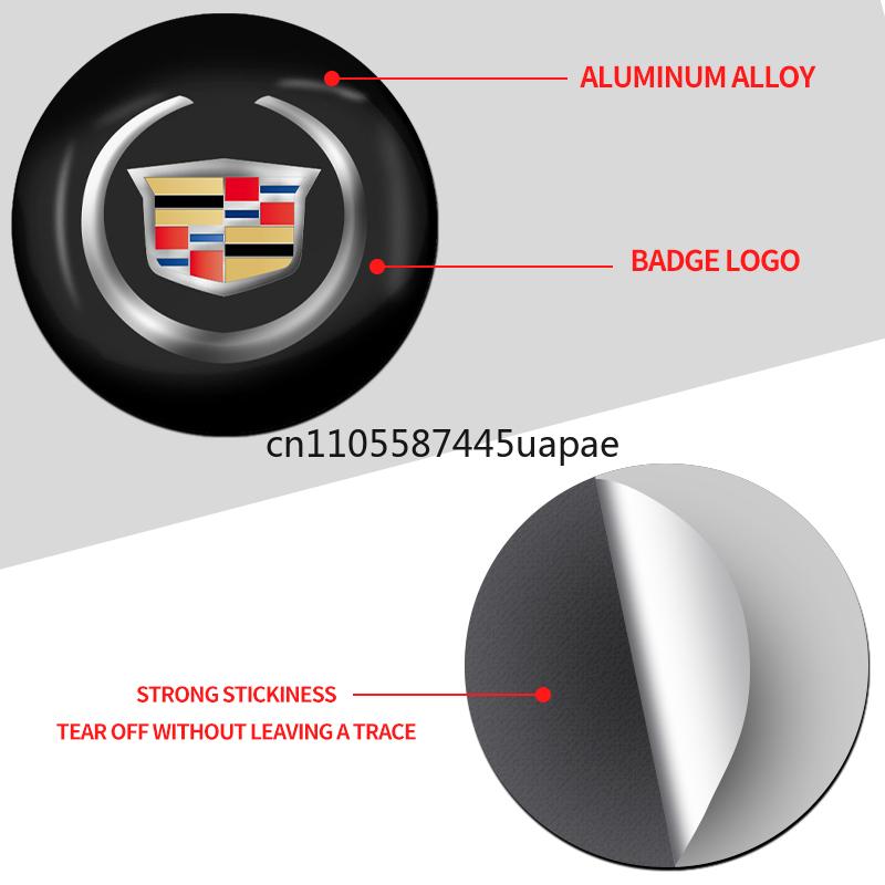 AABHX1 4Pcs 56mm Aluminum Emblem Car Wheel Center Hub Caps Sticker For Cadillac Logo Escalade CTS ATS SRX XTS XT5 STS CT5 CT6 BLS XLR