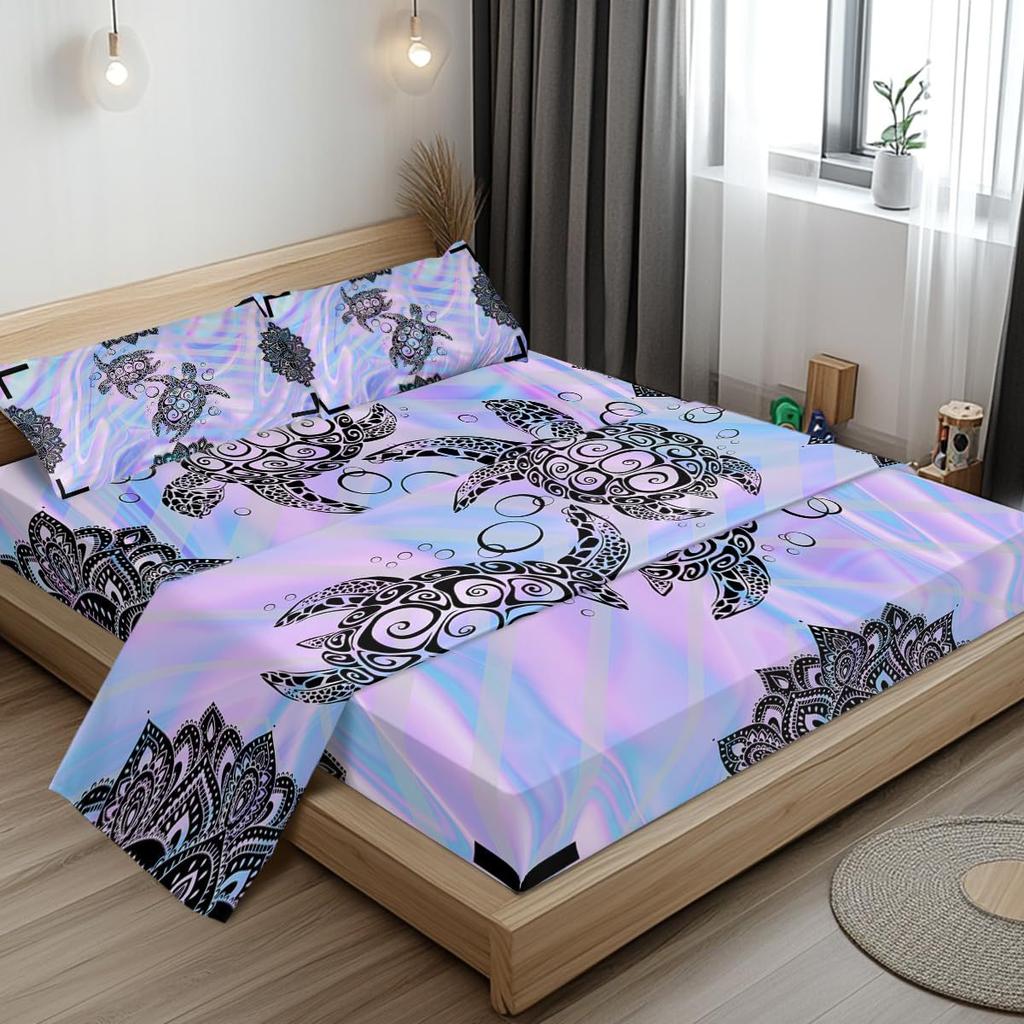 Богемный розовый узор Простыня Набор из четырех предметов Постельное белье Спальня Общежитие Постельная принадлежность Декор