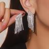 Роскошные серьги-кисточки премиум-класса, темпераментные универсальные серьги-гвоздики со стразами