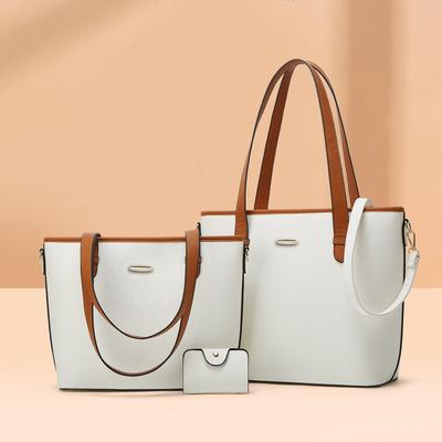 Vintage Women's Handbag Set 3-Piece Large Capacity Shoulder Tote Bag 2026 New