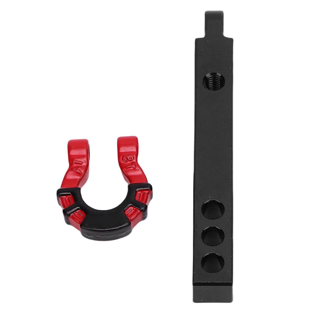 Metal RC Trailer Hitch Tow Hook High Strength Alloy Trailer Hitch Receiver for 1 8 1 10 RC Crawler Accessories Red