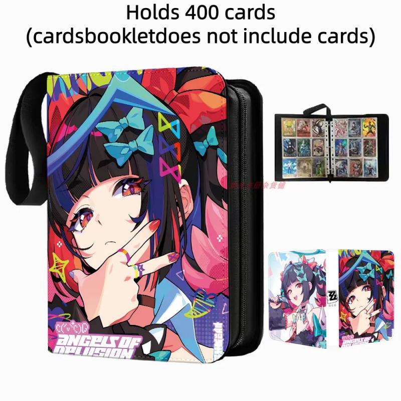 Anime Zenless Zone Zero Card Book with 4 Compartments Card Album Book Folder Anime Collections Zipper Cards Binder Holder Gift