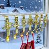 Yousheng  7Pcs/Set Christmas Stocking Hooks Mantel Xmas Stocking Holder Festive Stocking Hangers for Hanging Wreaths Ornaments Gifts