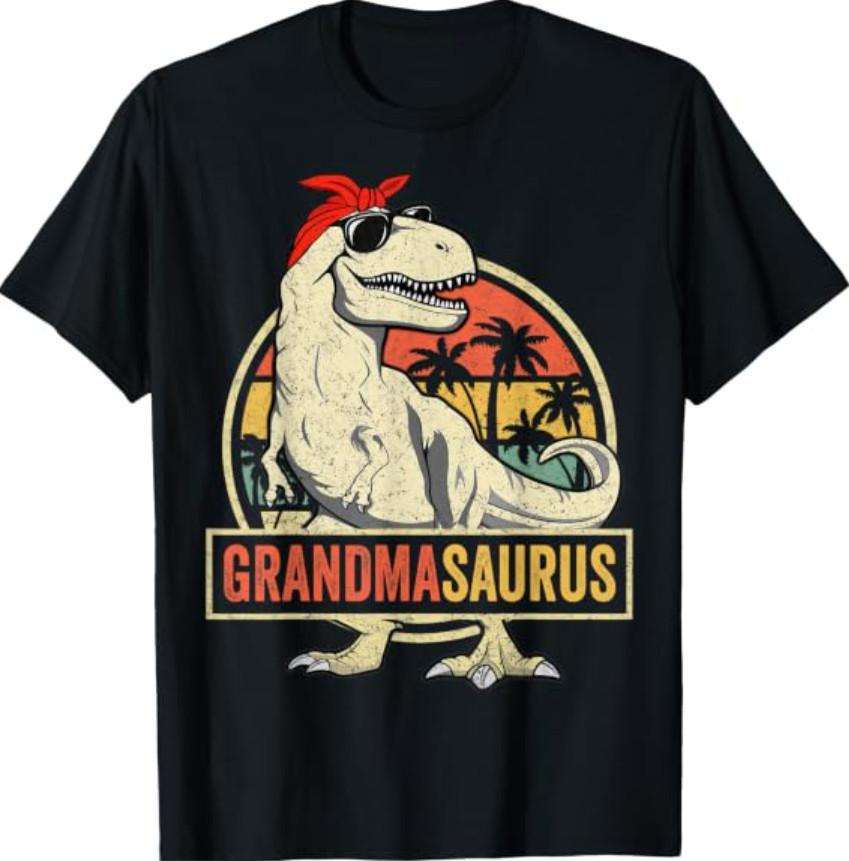 Grandmasaurus Ти-рекс Динозавр Бабушказавр Семейная футболка