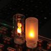Светодиодная свеча с эффектом пламени, работающая от USB, ночник, матовый стеклянный плафон для спальни, прикроватное освещение для создания атмосферы