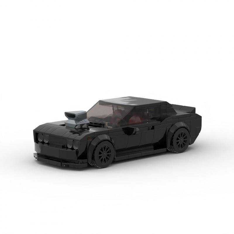 Набор Строительных Кубиков MOC 8 Секций Классический Мускул-кар Серия Скорости Модель Транспортного Средства