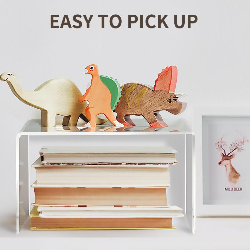 Desktop Display Stand Acrylic Multi Layer Transparent Storage Rack for Classroom Supplies Office Desk Organizer