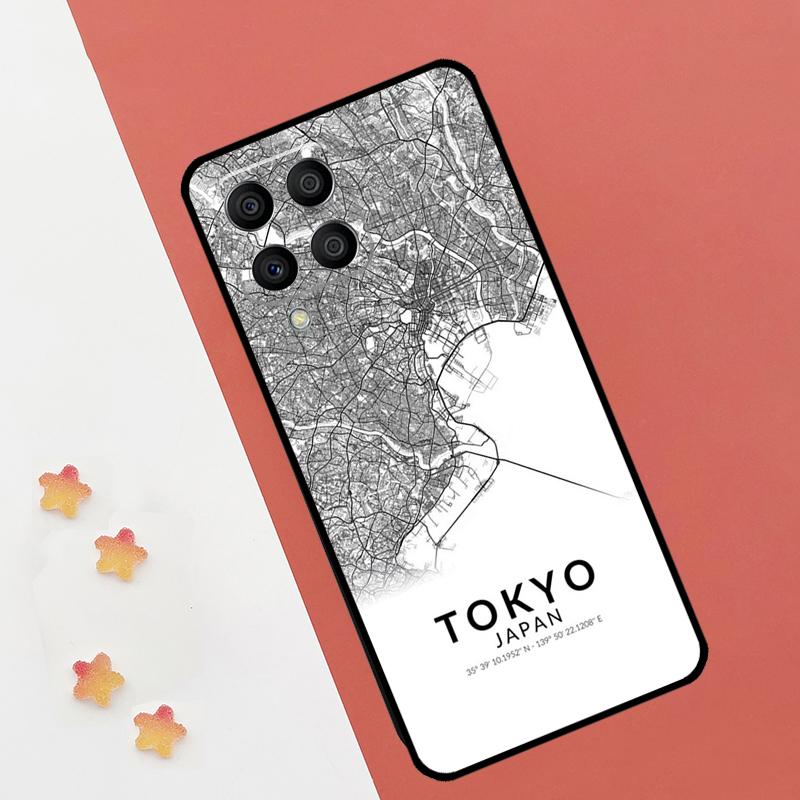 London Country Sketch City Map For Samsung Galaxy M06 M16 M33 M13 M35 M53 M11 M21 M31 M55 M15 M14 M34 M54 M12 M32 M52 Case