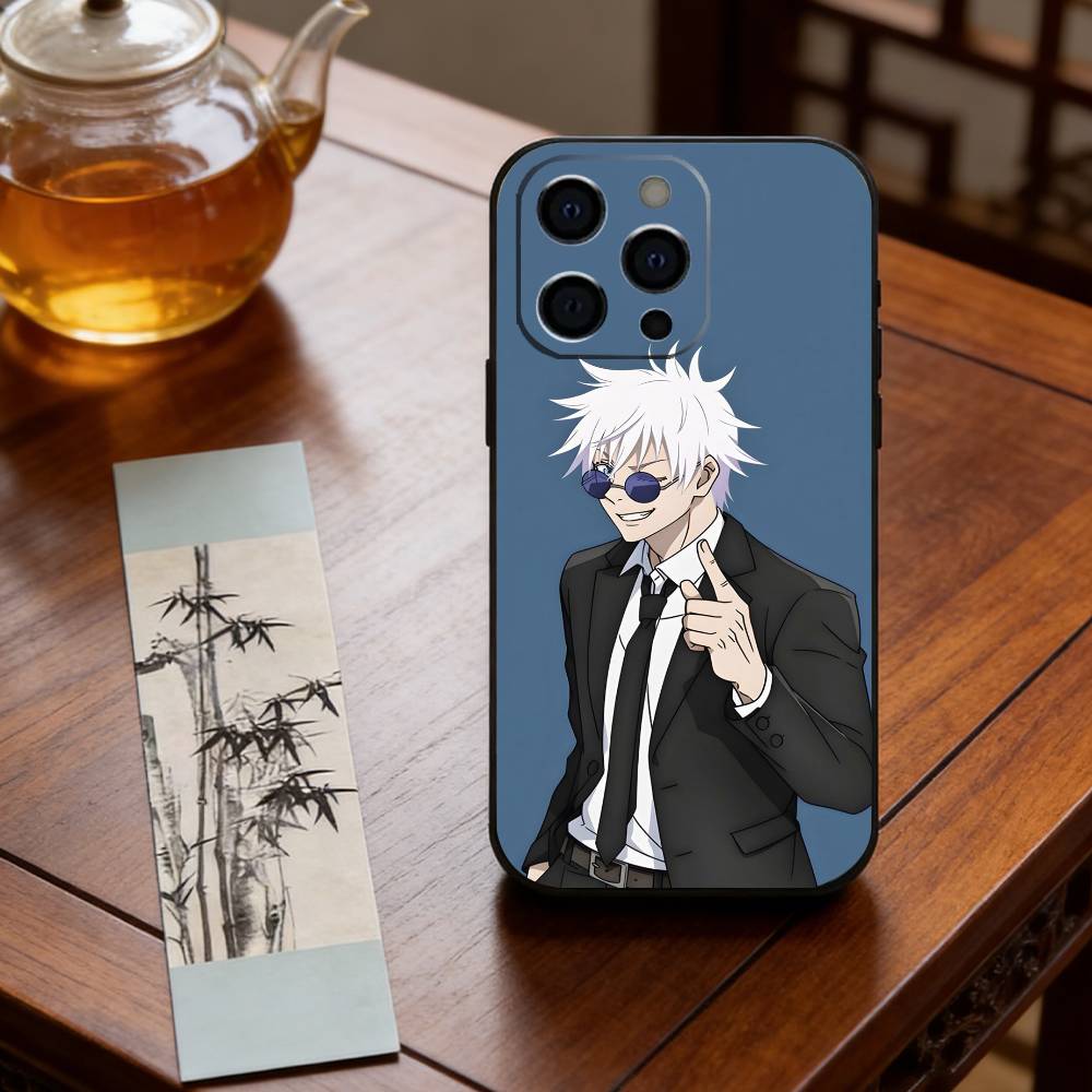 Чехол для телефона с аниме J-Jujutsu Kaisen S-Satoru Gojo, силиконовый, мягкий, для IPhone 17 16 15 14 13 12 11 X XR Plus Pro Max Plus