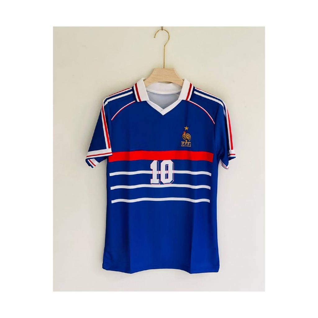 France Zidane Legend Retro Soccer Jersey Breathable Polyester Jersey Astroturf Jersey