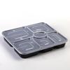 KAZHI Disposable Plastic 6-Compartment Takeaway Meal Box