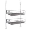 Takubo Kogyo Drainer Rack Tension Drainer Basket 2 Tiers Silver X X 692 Cm Approx. 46.7 25.8 (Max. 105.2) TP2-45BD