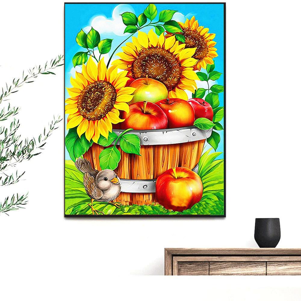 5D Diamond Painting Sunflower Full Round Diamond Embroidery Sale Flower Picture
