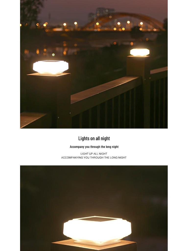 Солнечный водонепроницаемый светодиодный столбик для декора сада и двора