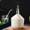 Coconut Opener Tool Set Stainless Steel Coconut Meat Scraper Coconut Opener