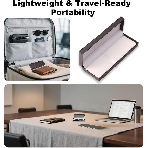 Leather Pen Box Single Case Empty Rectangle Pen Boxes for Fountain and Ballpoint Pens Display Organizer Storage Case for Men and Women Business