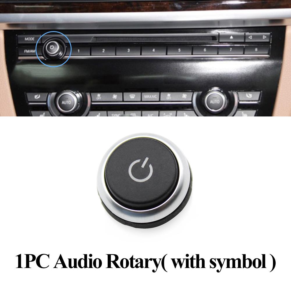 Car Air Conditioner Button Cover Key Audio Switch Caps Replacement For BMW 5 7 Series X5 X6 F10 F18 F01 F02 520 523 525 530 730