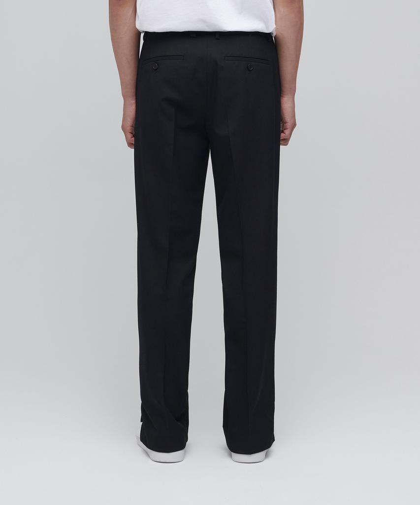 MUSINSA STANDARD Semi-Wide Slit Hidden Banding Slacks [Black]